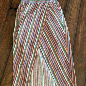 Madewell Overlay Skirt in Rainbow Stripe